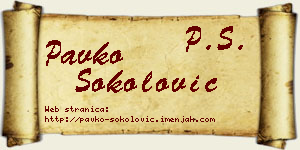 Pavko Sokolović vizit kartica